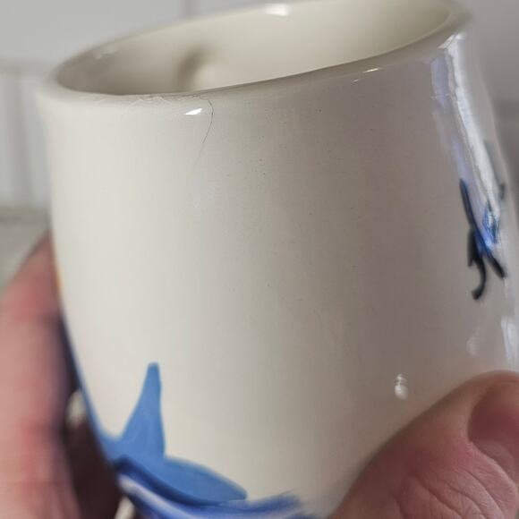 Vintage MAUI HAWAII Souvenir Mug Whale Hand Painted Pots 'N Stuff‎ Coffee Cup - Picture 8 of 9